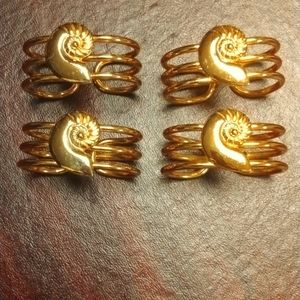 💛4 BRASS NAPKIN HOLDERS💛